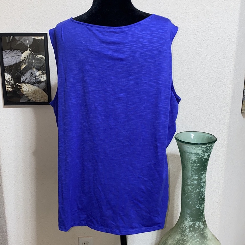 3/$40 Rafaella- Purpleish Ruffled Blouse🧡 - Picture 2 of 3